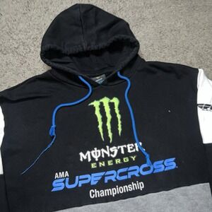 Monster Energy AMA Supercross Championship Hoodie Size 2XL Black White